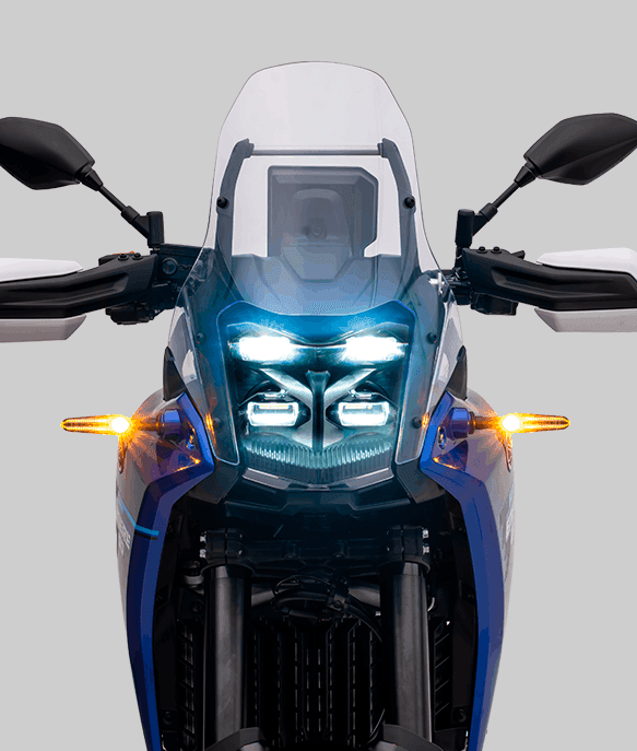 Detalhe do farol de led