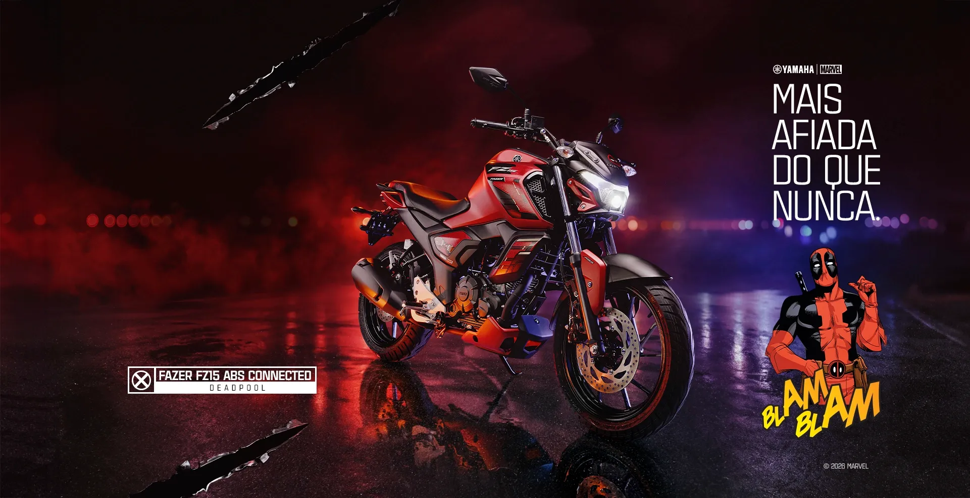 FAZER FZ15 ABS CONNECTED DEADPOOL